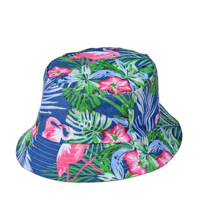 Blue Flamingo Hawaiian Bucket Hat